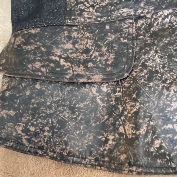 NWOT H&D Brown Leather & Denim Jacket, Size M - Picture 9 of 12